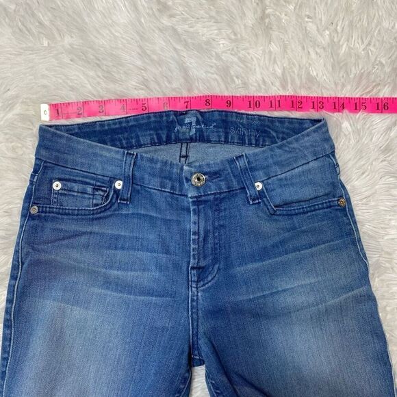 7 For All Mankind Womens The Ankle Skinny Jeans Size 26 Stretch - Picture 8 of 10